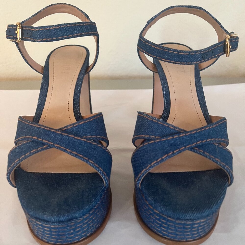 SCHUTZ Blue Denim Heels
